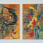 Alone 
20"x26" Diptych Framed